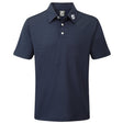 FootJoy Pique Solid Herren Golfshirt, Navy - Golflaedchen.de