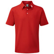 FootJoy Pique Solid Herren Golfshirt, Rot - Golflaedchen.de