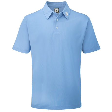 FootJoy Pique Solid Herren Golfshirt, Hellblau - Golflaedchen.de