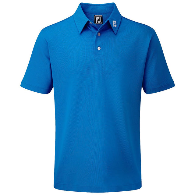 FootJoy Pique Solid Herren Golfshirt, Kobaltblau - Golflaedchen.de