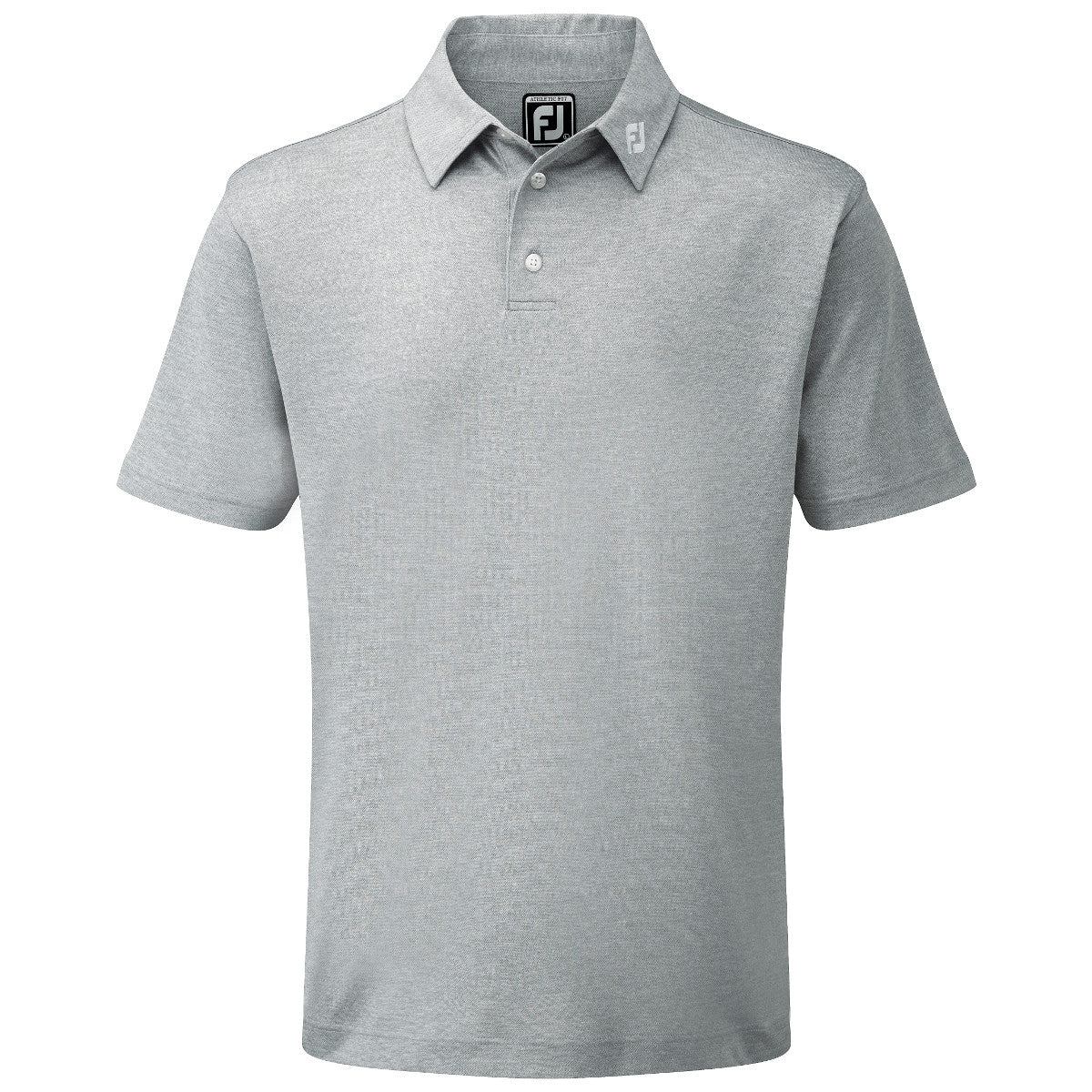 FootJoy Pique Solid Herren Golfshirt, Helllgrau - Golflaedchen.de