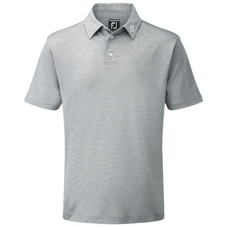 FootJoy Pique Solid Herren Golfshirt, Helllgrau - Golflaedchen.de