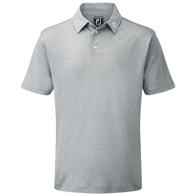 FootJoy Pique Solid Herren Golfshirt, Helllgrau - Golflaedchen.de