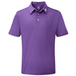 FootJoy Pique Solid Herren Golfshirt, Lila - Golflaedchen.de