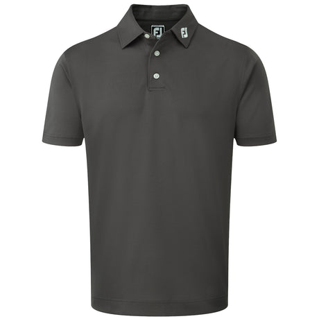 FootJoy Pique Solid Herren Golfshirt, Dunkelgrau - Golflaedchen.de