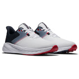 FootJoy Flex Herren Golfschuhe, Weiß / Navy / Rot - Golflaedchen.de