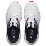 FootJoy Flex Herren Golfschuhe, Weiß / Navy / Rot - Golflaedchen.de