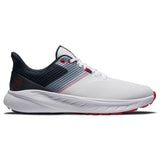 FootJoy Flex Herren Golfschuhe, Weiß / Navy / Rot - Golflaedchen.de