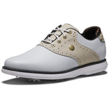 FootJoy Traditions Damen Golfschuhe, Weiß / Hellbraun - Golflaedchen.de