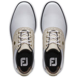 FootJoy Traditions Damen Golfschuhe, Weiß / Hellbraun - Golflaedchen.de