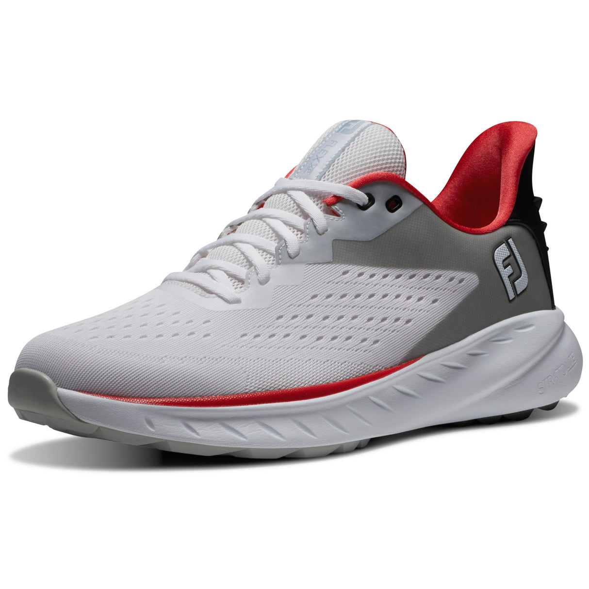 FootJoy Flex XP Herren Golfschuhe, Weiß / Grau / Rot - Golflaedchen.de