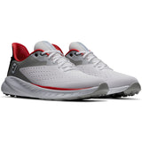 FootJoy Flex XP Herren Golfschuhe, Weiß / Grau / Rot - Golflaedchen.de