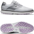 FootJoy Traditions Spikeless Damen Golfschuhe, Weiß / Silber / Pink - Golflaedchen.de