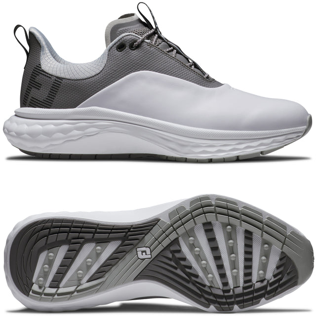 FootJoy Quantum Herren Golfschuhe, Weiß / Grau - Golflaedchen.de