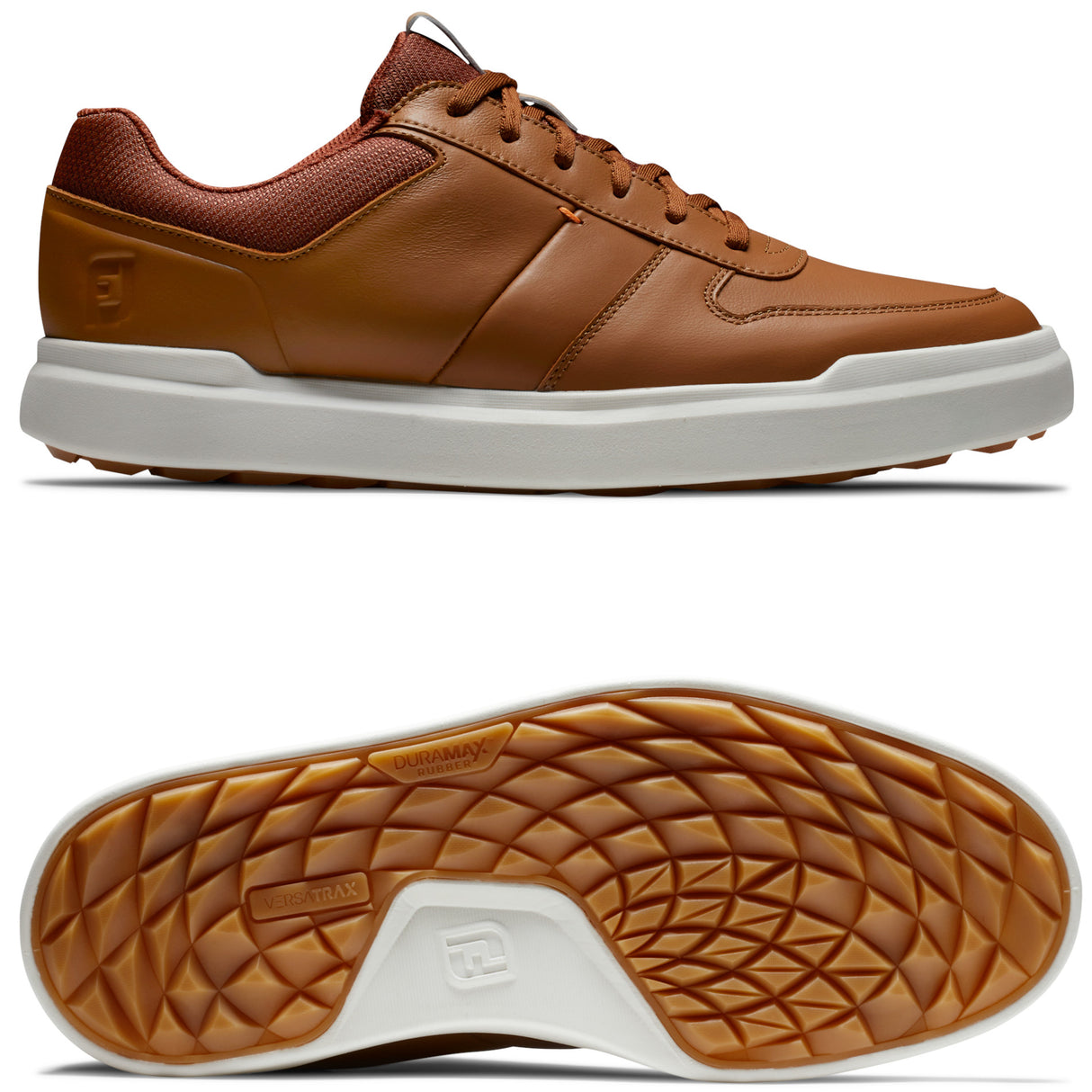 FootJoy Contour Casual Herren Golfschuhe, Braun / Weiß - Golflaedchen.de