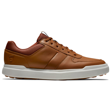 FootJoy Contour Casual Herren Golfschuhe, Braun / Weiß - Golflaedchen.de