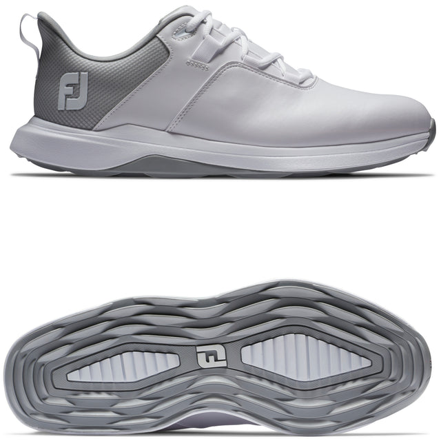 FootJoy Pro Lite Herren Golfschuhe, Weiß / Grau - Golflaedchen.de