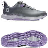 FootJoy Pro Lite Damen Golfschuhe, Grau / Lila / Weiß - Golflaedchen.de