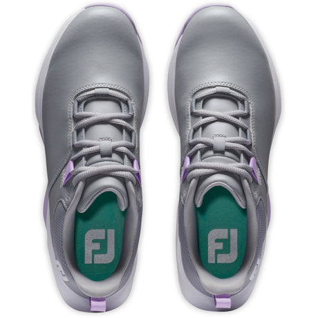 FootJoy Pro Lite Damen Golfschuhe, Grau / Lila / Weiß - Golflaedchen.de