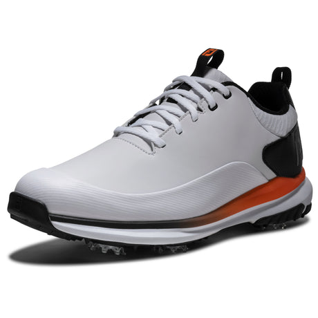 FootJoy 2026 Tour Rival Herren Golfschuhe, Weiß / Schwarz / Orange - Golflaedchen.de
