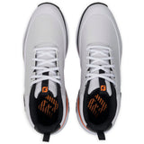 FootJoy 2026 Tour Rival Herren Golfschuhe, Weiß / Schwarz / Orange - Golflaedchen.de
