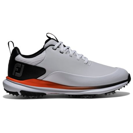 FootJoy 2026 Tour Rival Herren Golfschuhe, Weiß / Schwarz / Orange - Golflaedchen.de