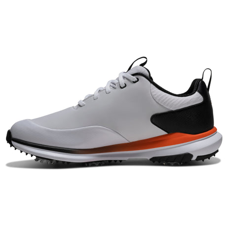 FootJoy 2026 Tour Rival Herren Golfschuhe, Weiß / Schwarz / Orange - Golflaedchen.de