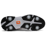 FootJoy 2026 Tour Rival Herren Golfschuhe, Weiß / Schwarz / Orange - Golflaedchen.de