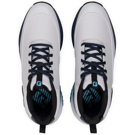 FootJoy 2026 Tour Rival Herren Golfschuhe, Weiß / Blau - Golflaedchen.de