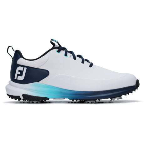 FootJoy 2026 Tour Rival Herren Golfschuhe, Weiß / Blau - Golflaedchen.de