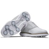 FootJoy Traditions Herren Golfschuhe, Weiß / Grau - Golflaedchen.de