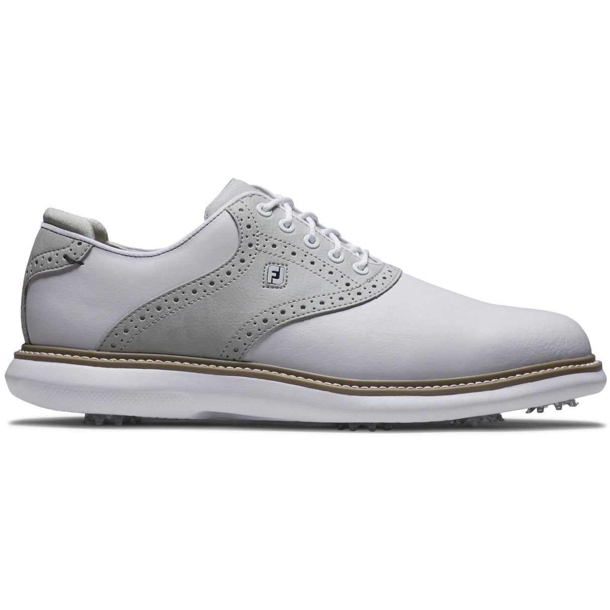 FootJoy Traditions Herren Golfschuhe, Weiß / Grau - Golflaedchen.de