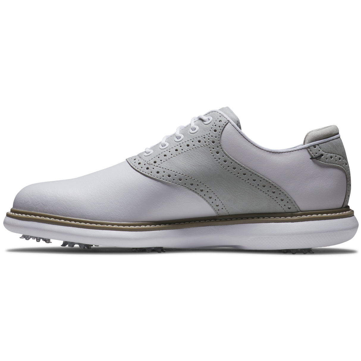 FootJoy Traditions Herren Golfschuhe, Weiß / Grau - Golflaedchen.de