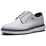 FootJoy 2026 Traditions SL Blucher Herren Golfschuhe, Weiß / Navy - Golflaedchen.de