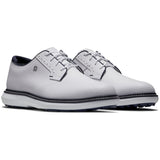FootJoy 2026 Traditions SL Blucher Herren Golfschuhe, Weiß / Navy - Golflaedchen.de
