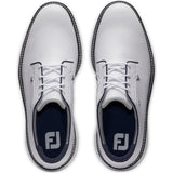 FootJoy 2026 Traditions SL Blucher Herren Golfschuhe, Weiß / Navy - Golflaedchen.de