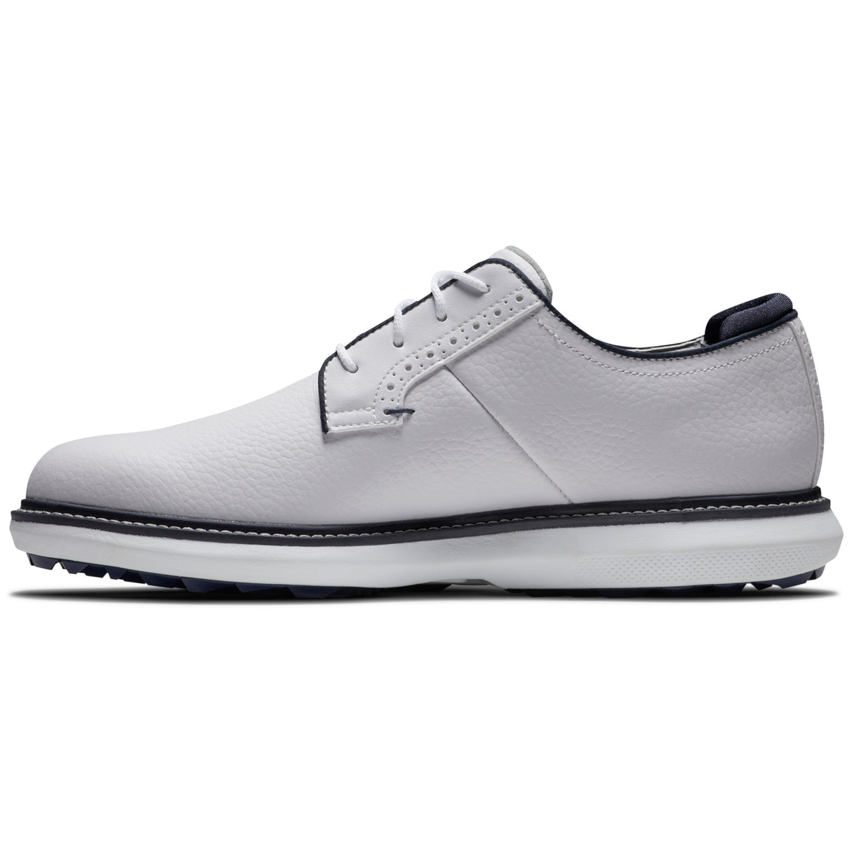 FootJoy 2026 Traditions SL Blucher Herren Golfschuhe, Weiß / Navy - Golflaedchen.de