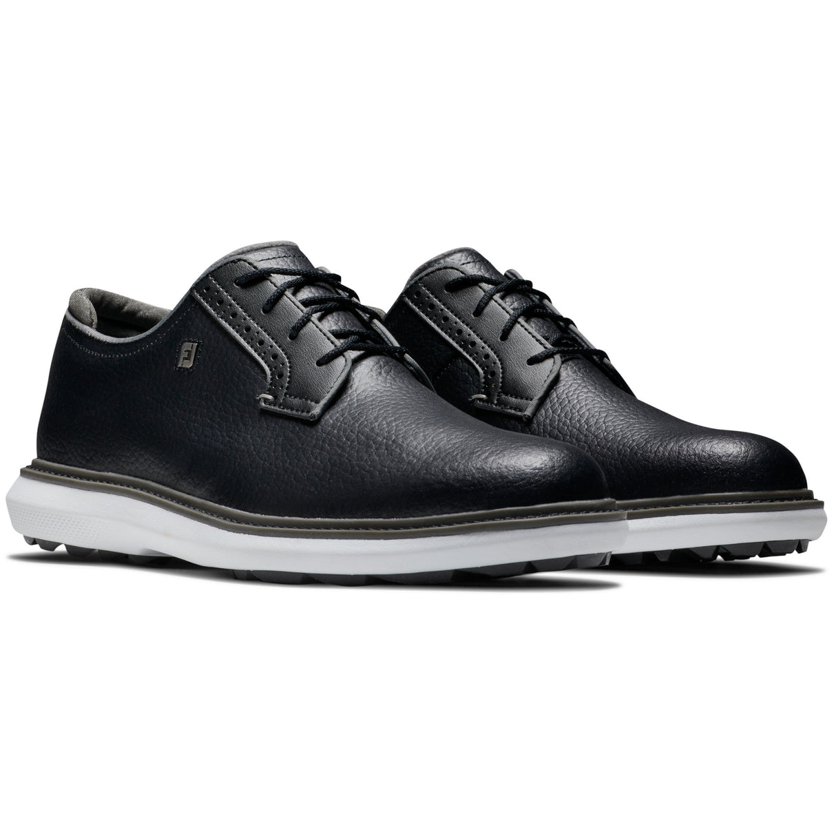 FootJoy 2026 Traditions SL Blucher Herren Golfschuhe, Schwarz / Weiß - Golflaedchen.de