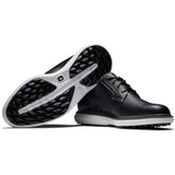 FootJoy 2026 Traditions SL Blucher Herren Golfschuhe, Schwarz / Weiß - Golflaedchen.de