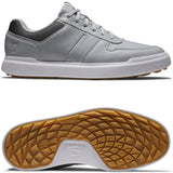 FootJoy Contour Casual Herren Golfschuhe, Grau / Weiß - Golflaedchen.de