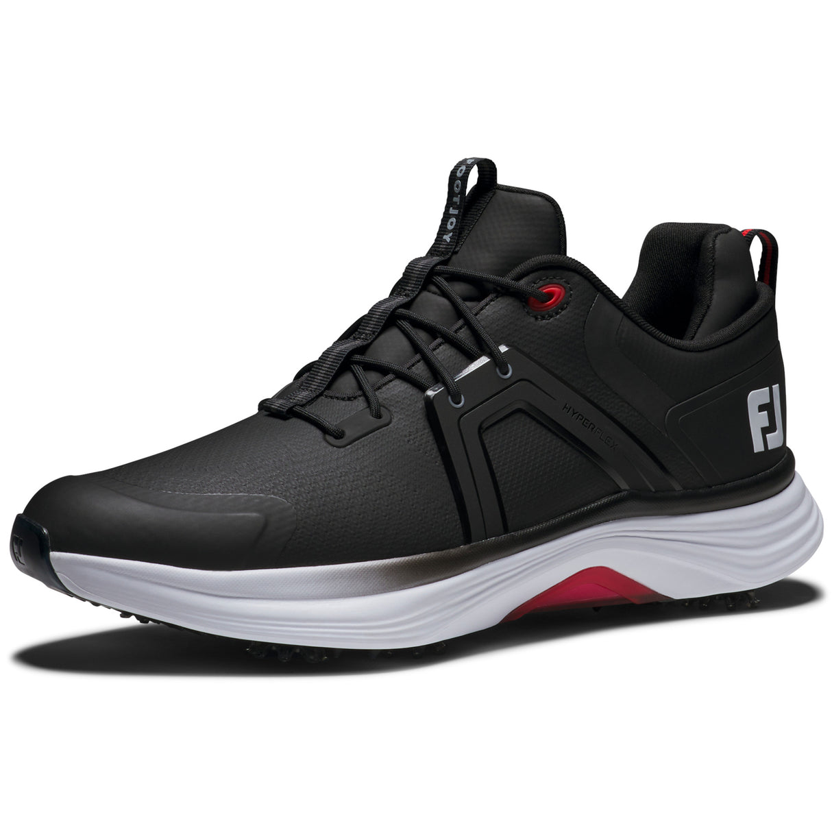 FootJoy Hyperflex 2026 Herren Golfschuhe, Schwarz / Weiß / Rot - Golflaedchen.de
