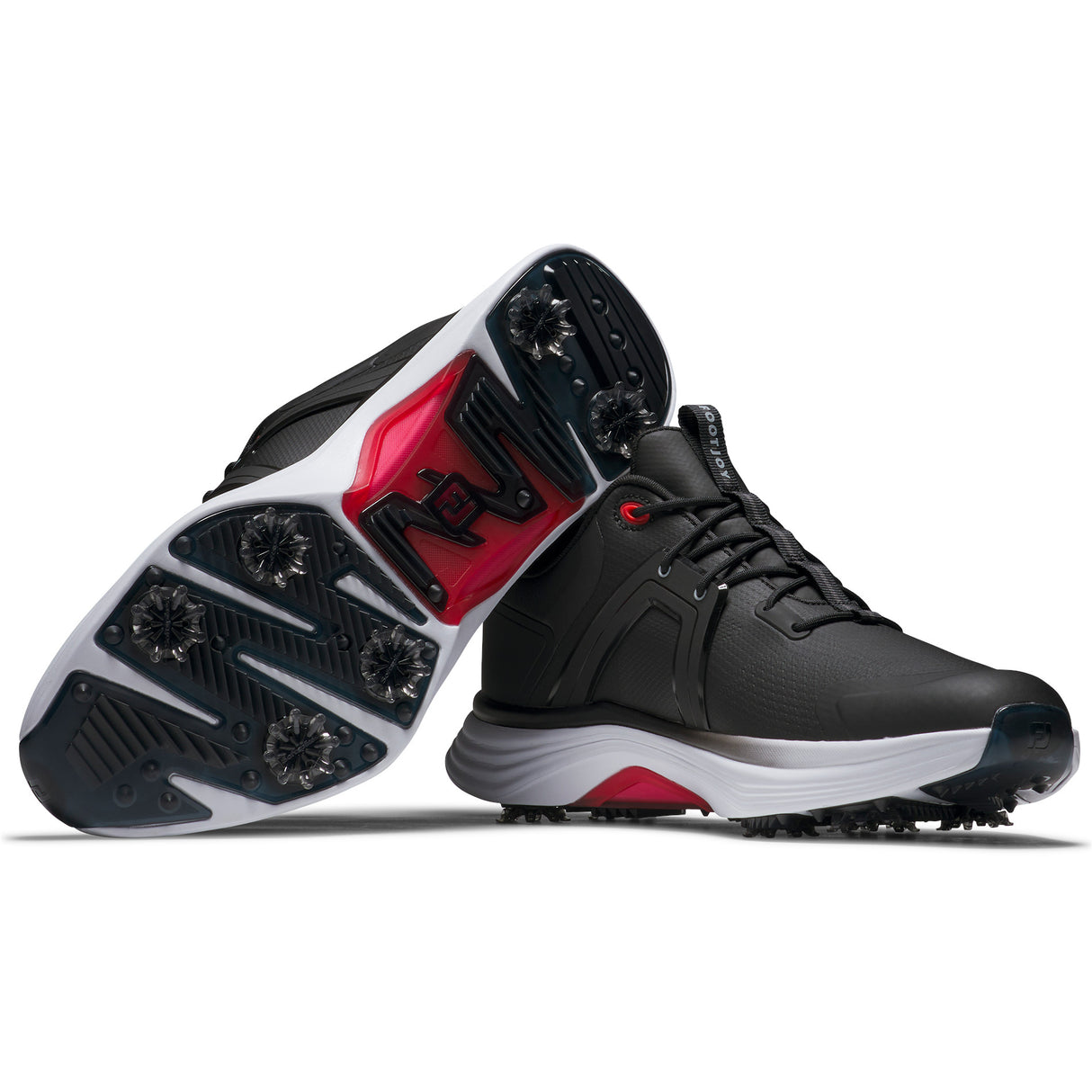 FootJoy Hyperflex 2026 Herren Golfschuhe, Schwarz / Weiß / Rot - Golflaedchen.de