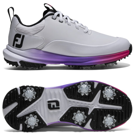 FootJoy 2026 Tour Rival Damen Golfschuhe, Weiß / Pink - Golflaedchen.de