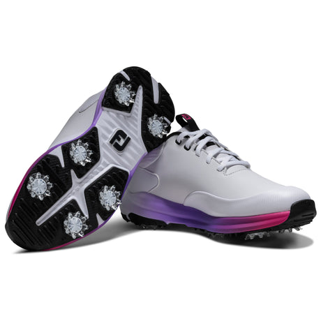 FootJoy 2026 Tour Rival Damen Golfschuhe, Weiß / Pink - Golflaedchen.de