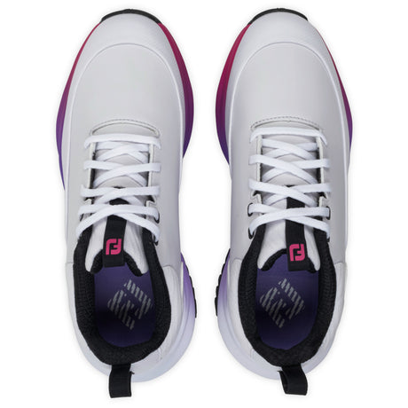 FootJoy 2026 Tour Rival Damen Golfschuhe, Weiß / Pink - Golflaedchen.de