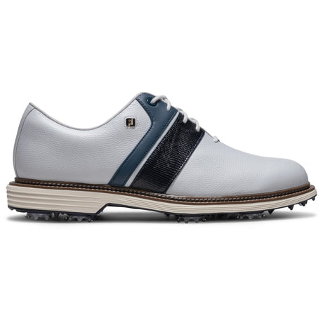 FootJoy 2026 Premier Series Packard Herren Golfschuhe, Weiß / Navy - Golflaedchen.de