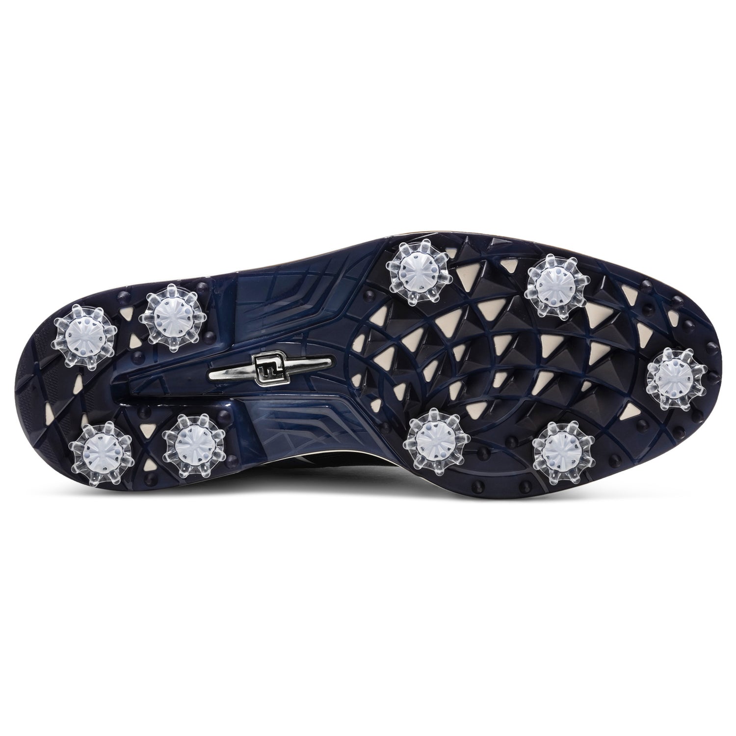 FootJoy 2026 Premier Series Packard Herren Golfschuhe, Weiß / Navy - Golflaedchen.de