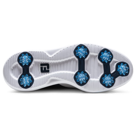 FootJoy 2026 Traditions Herren Golfschuhe, Weiß / Blau - Golflaedchen.de