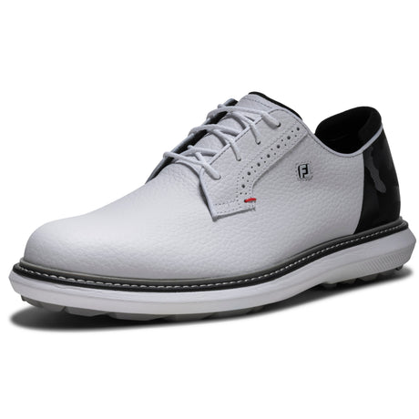 FootJoy 2026 Traditions SL Blucher Herren Golfschuhe, Weiß / Schwarz - Golflaedchen.de