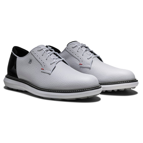 FootJoy 2026 Traditions SL Blucher Herren Golfschuhe, Weiß / Schwarz - Golflaedchen.de
